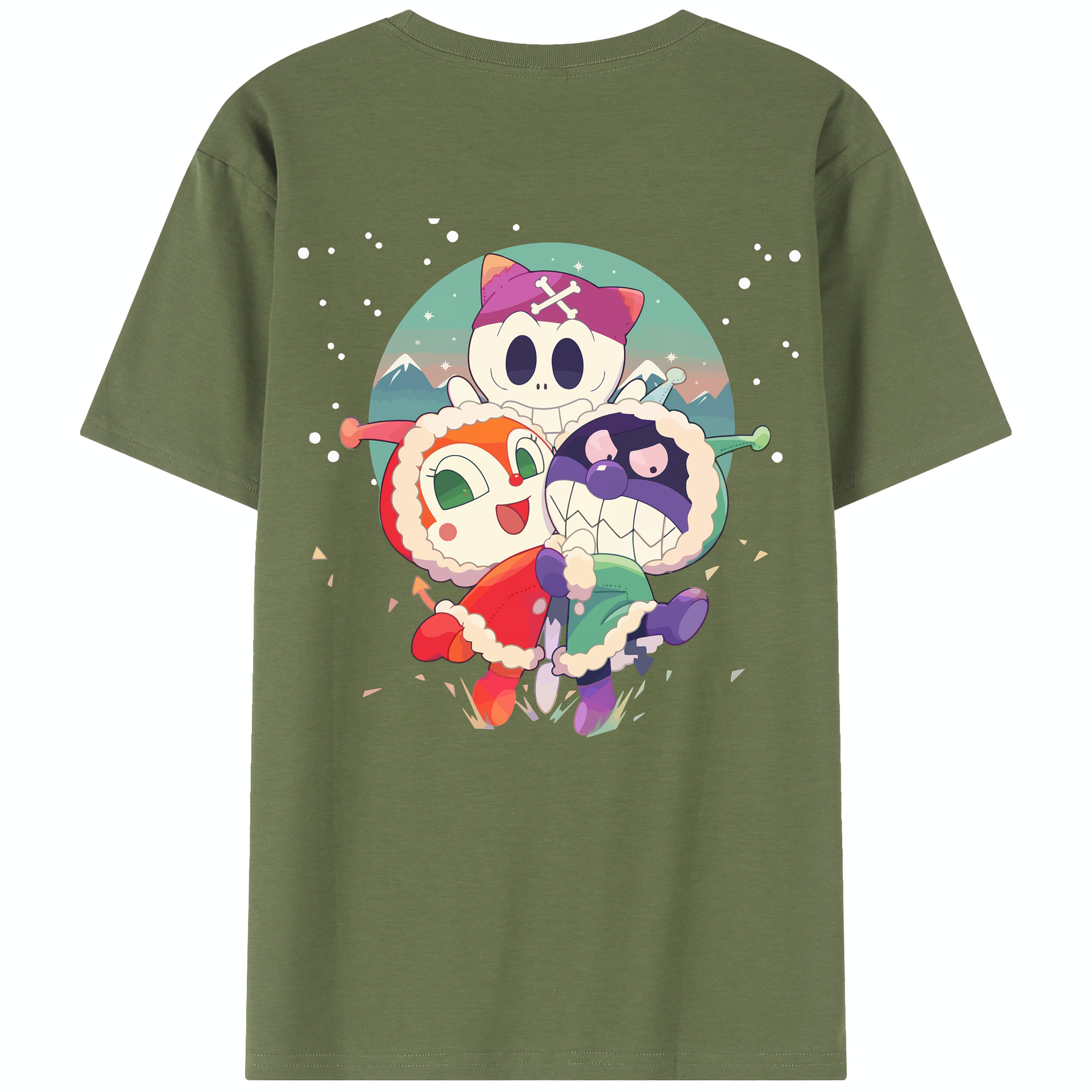 （画像用） アンパンマン Anpanman 綿100％半袖Tシャツ（背面プリント）